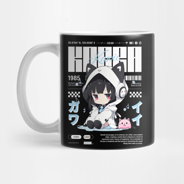 Cute Anime Girl - Music Lovers Kawaii Streetwear by Designed By Marty